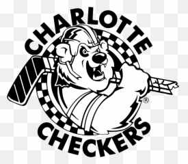 Download Charlotte Checkers Logo Black - Png And White