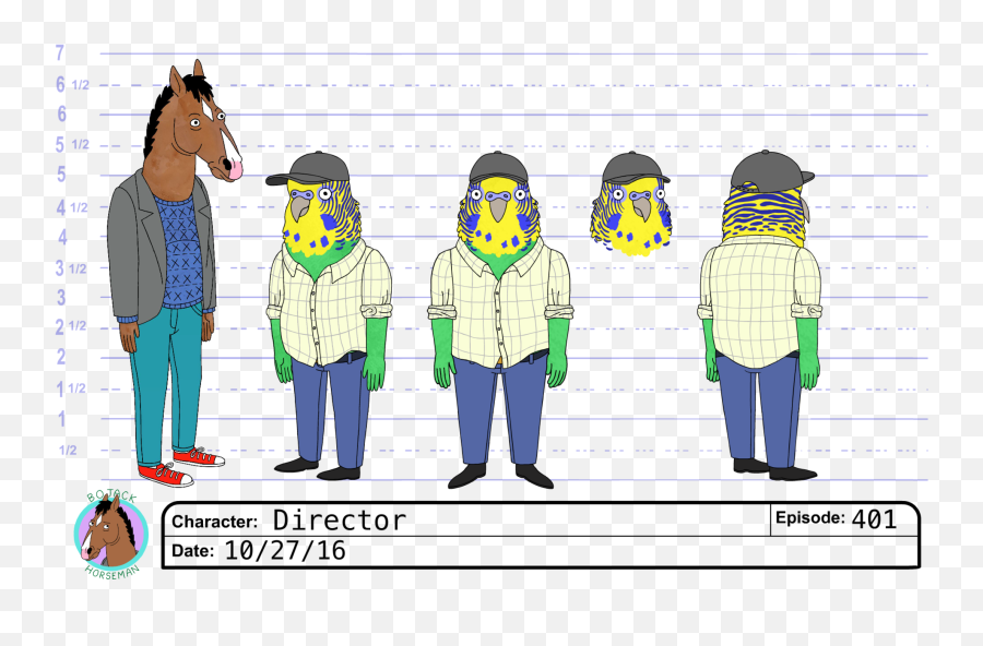 Bojack Horseman Model Sheets Png Image - Bojack Horseman Model Sheets,Bojack Png