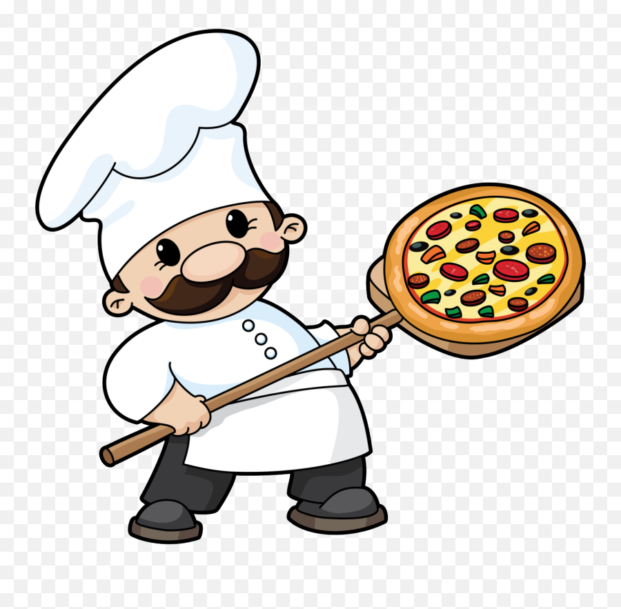 Download Free Png Cartoon Pizza Man - Transparent Pizza Chef Clipart,Pizza Clipart Png