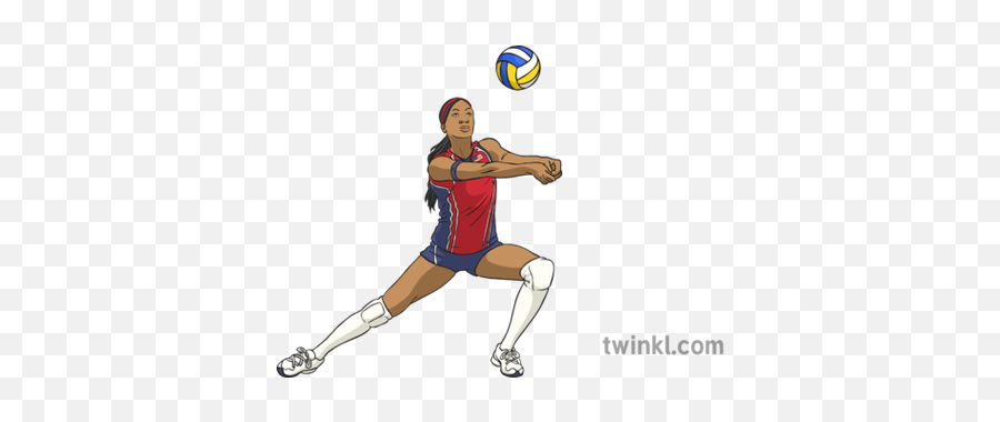 Volleyball Player Destinee Hooker Illustration - Twinkl Volleyball Player Png,Volleyball Player Png
