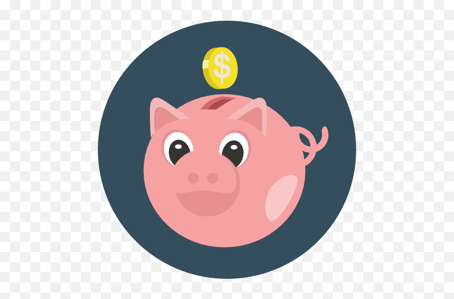 Savings Funds Save Money Coin Piggy Bank Business And - Cute Piggy Bank Icon Png,Piggy Bank Transparent Background