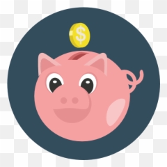 Savings Funds Save Money Coin Piggy Bank Business And - Cute Piggy Bank Icon Png,Piggy Bank Transparent Background
