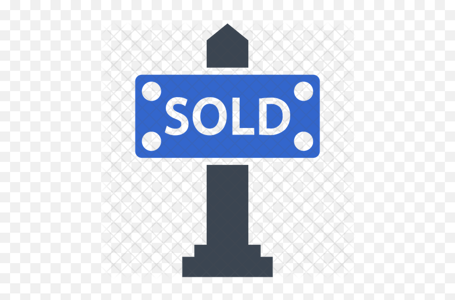 Sold Sign Icon Of Flat Style Png