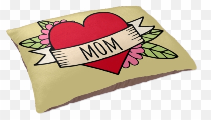 Download Mom Tattoo Dog Bed - Heart Full Size Png Image Linens,Mom Tattoo Png