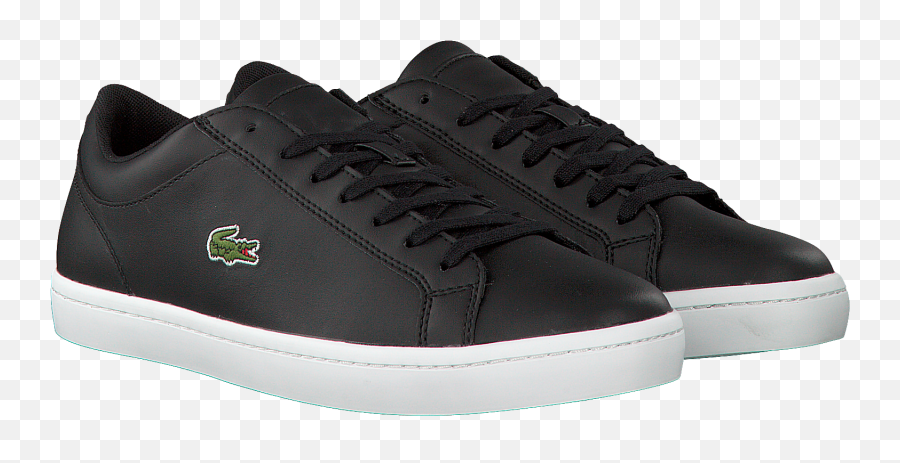 Black Lacoste Sneakers Straightset Bl1 - Omodacom Skate Shoe Png,Lacoste Logo Png