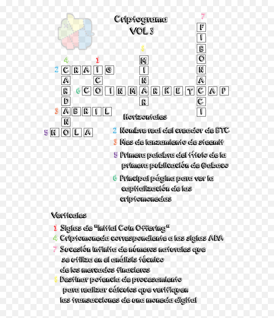 Solución Criptograma Vol 3 U2014 Steemit - Screenshot Png,Number 8 Png