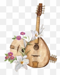 Download Suite Music Writing Le Net Lute Decoupage Paper - Png,Lute Png