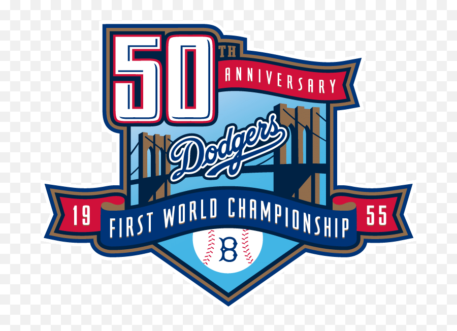 Los Angeles Dodgers Anniversary Logo - National League Nl Angeles Dodgers Png,50th Anniversary Logo