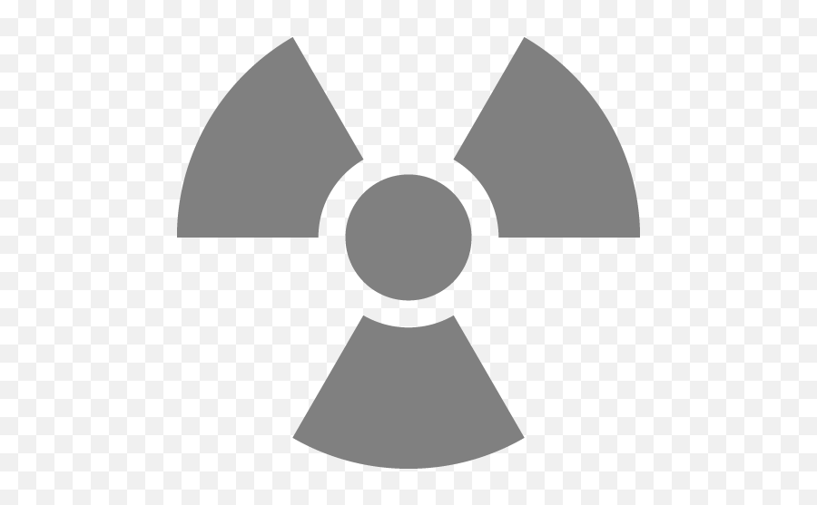 Gray Radioactive Icon - Radiation In Use Sign Png,Radioactive Logo