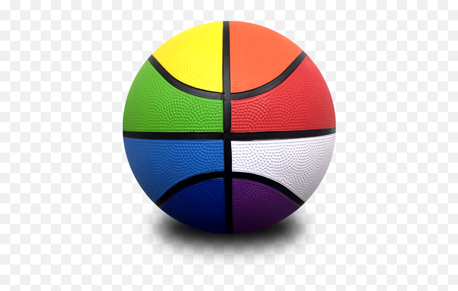 Basketballs Png - Cool Rainbow Patterned Basketball Perfect Rainbow Basketball Transparent Background,Basketball Emoji Png