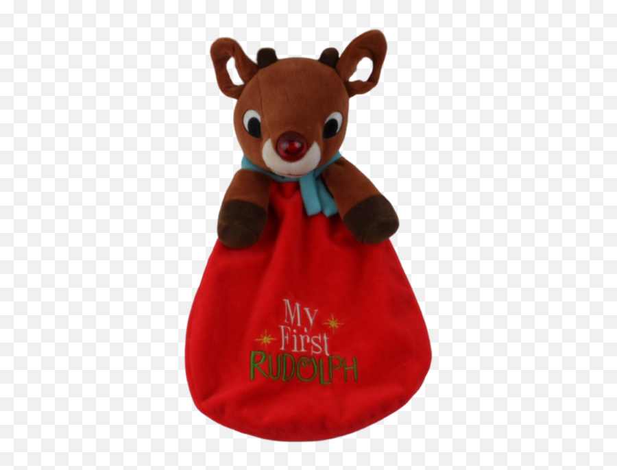 My First Rudolph Lovey Baby Blanket With Light Up Red Nose 14 Tall Soft Cuddle - Soft Png,Rudolph Nose Png