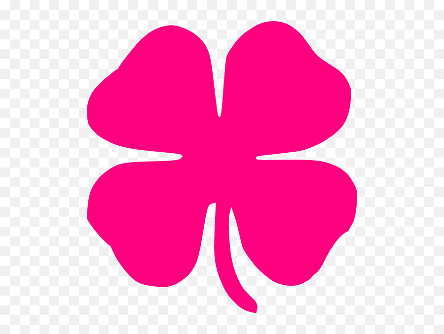 Four Leaf Clover - Pink 4 Leaf Clover Hd Png Download Pink Four Leaf Clover,Four Leaf Clover Transparent