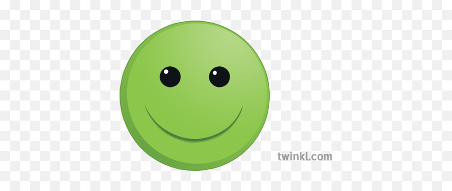 Green Smiley Face Illustration - Twinkl Traffic Light Smiley Faces Png,Happy Face Emoji Png