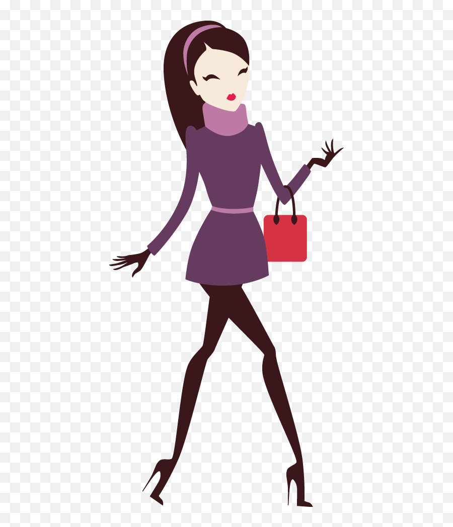 Woman Cartoon Silhouette Illustration - Model Beauty Png Girls Fashion Logo  Png,Girl Model Png - free transparent png images 