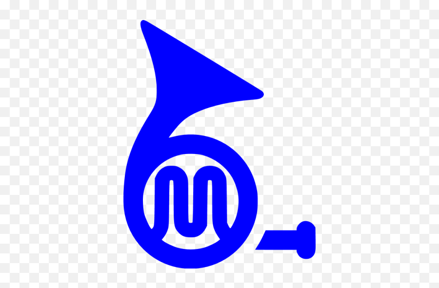 Blue French Horn Icon - Free Blue Music Icons Blue French Horn Png,French Png