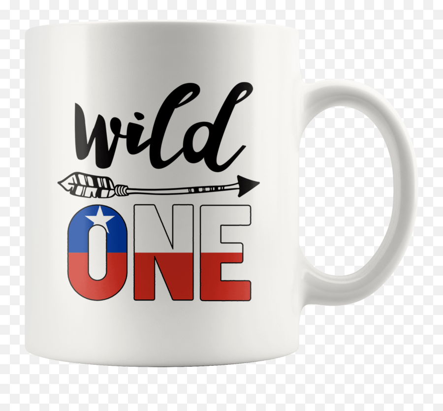 White Chile Wild One Birthday Outfit 1 Chilean Flag 11oz Mug Gift Idea - Serveware Png,Chile Flag Png