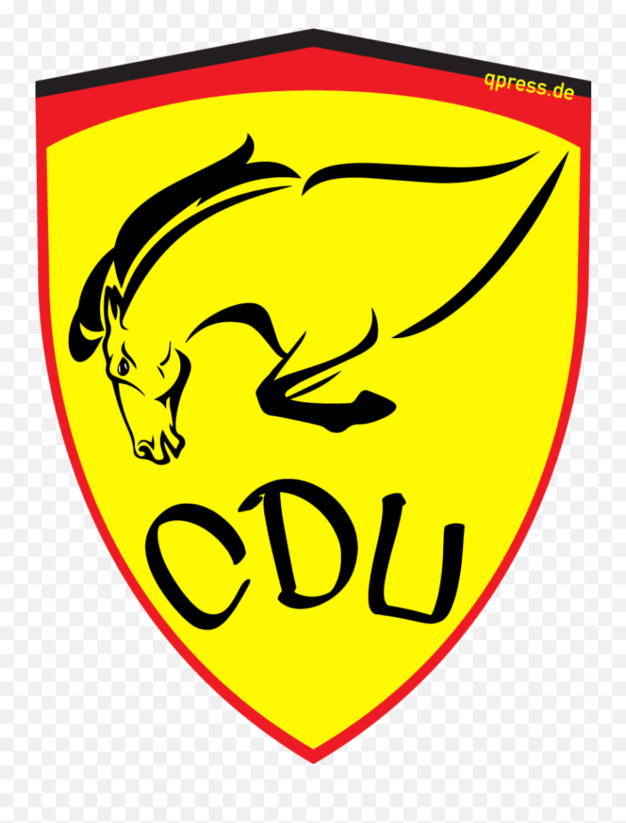 Ferrari Logo Stuerzender Gaul Neues Fuer Cdu Treffen Merkel Renzi Italien Solidaritaet Qpress - Emblem Png,Ferarri Logo