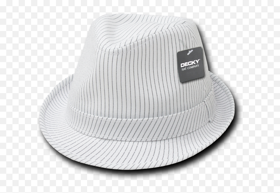 Decky Pinstripe Fedora Fedoras Hat Cap Hats For Men Women Whitewhite - Fedora Png,Fedora Transparent