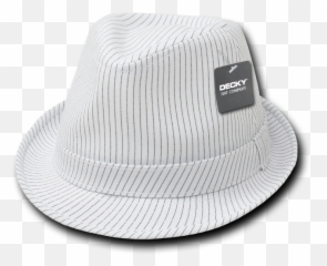 Decky Pinstripe Fedora Fedoras Hat Cap Hats For Men Women Whitewhite - Fedora png