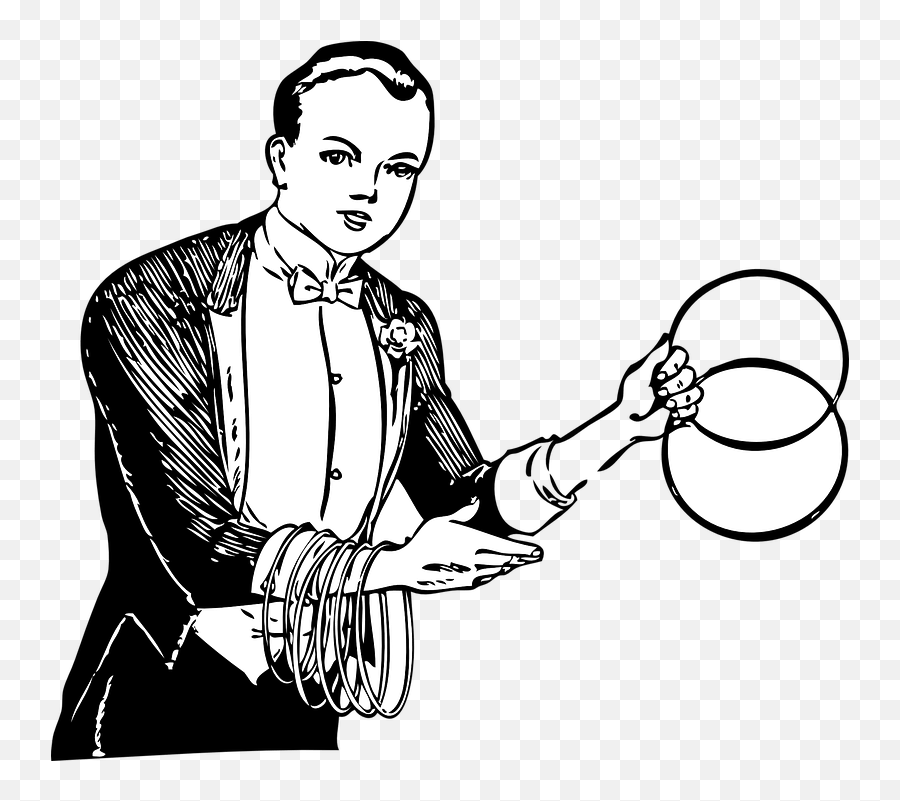 Circus Magician Transparent Png - Magic Rings Trick Gif,Magician Png