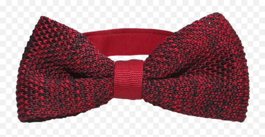 Download Hd Black Red Knit Bow Tie - Wool Png,Red Tie Png