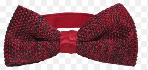 Download Hd Black Red Knit Bow Tie - Wool Png,Red Tie Png