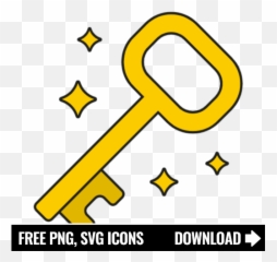 Free Golden Key Icon Symbol Png Svg Download - Png
