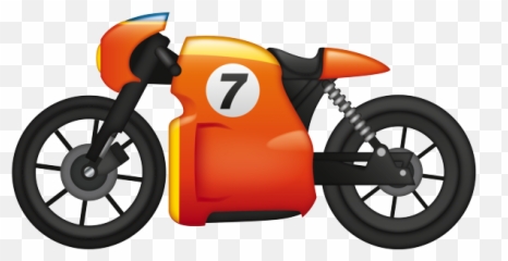 Emoji U2013 The Official Brand Orance Racing Motorcycle - Motorcycle Emoji Transparent png