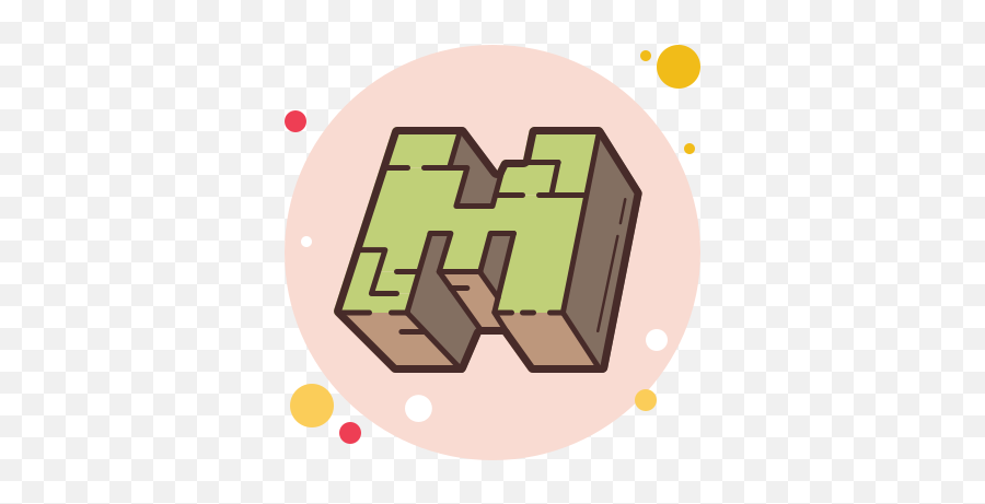 Minecraft Logo Icon In Circle Bubbles Style - Minecraft Logo Png,Minecraft Map Icon