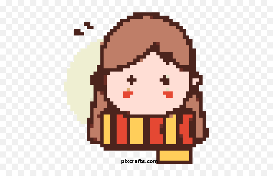 Girl - Printable Pixel Art Pixel Art Character Easy Girl Png,Hermione Png