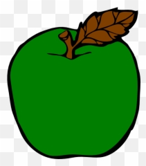 Free Green Clipart Pictures - Clipartix Apple Black And White Transparent Background png