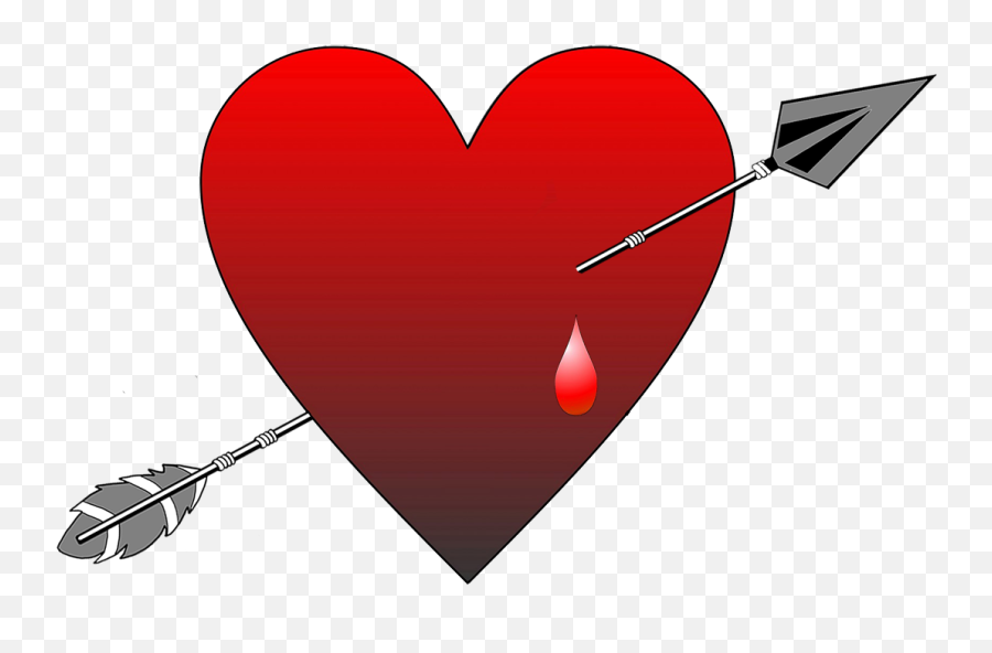 All Kinds Of Arrow Clipart - Heart Arrow Drop Blood Png,Red Heart Transparent Background