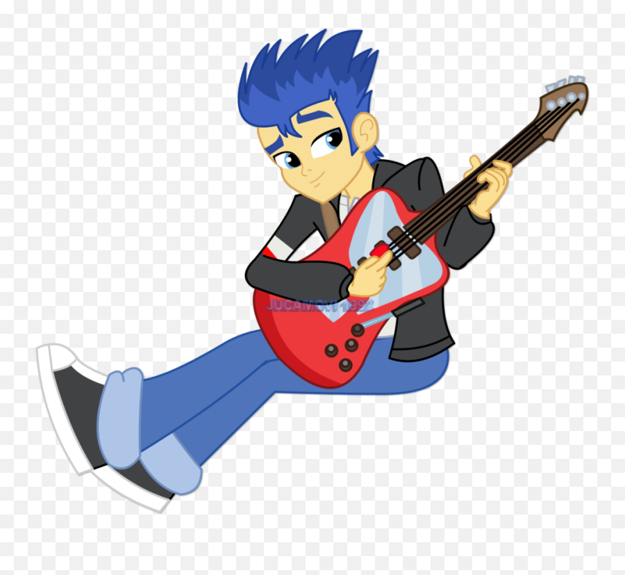 Flash Sentry Guitar Png Image - Flash Sentry Play Guitar,Cartoon Guitar Png