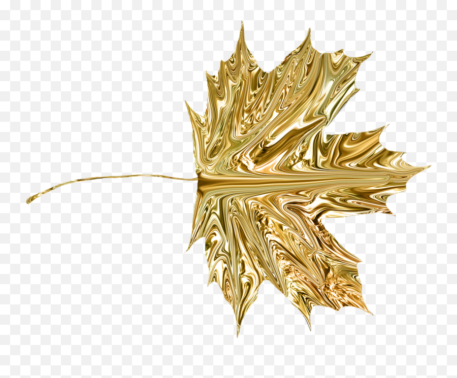 Gold Leaves Png 1 Image - Gold Maple Leaf Transparent,Gold Leaf Png