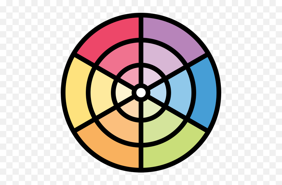 Color Wheel Icon Of Colored Outline Style - Available In Svg Steering Wheel Boat Png,Color Wheel Png