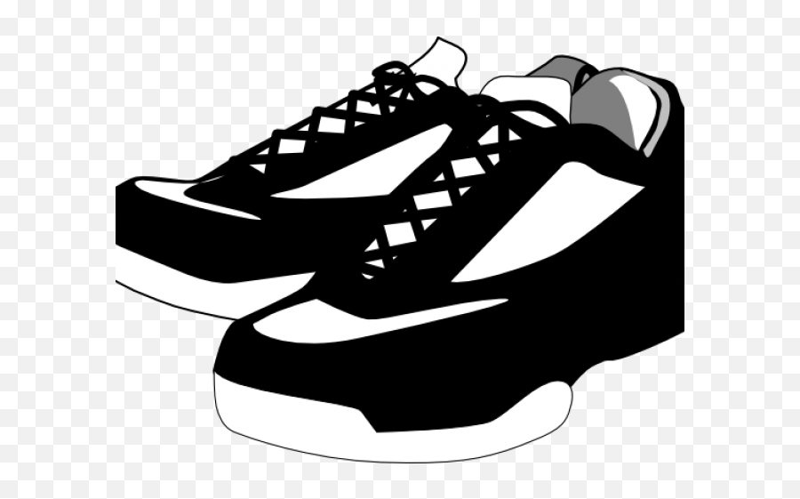 Running Shoes Clipart School Shoe - Black Tennis Shoes Clip Shoes Clip Art Png,Running Shoes Png