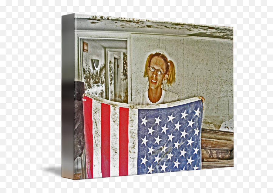 American Flag New Orleans Flood Hurricane Katrina By Louis Maistros - Drawer Png,Distressed American Flag Png