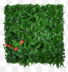 Mixed Jungle Vertical Garden Green - Tropical Foliage Wall Artificial Png,Jungle Plants Png