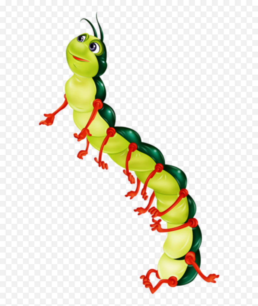 Inchworm Clipart Centipede Transparent - Dessin De Chenille En Couleur Png,Centipede Png