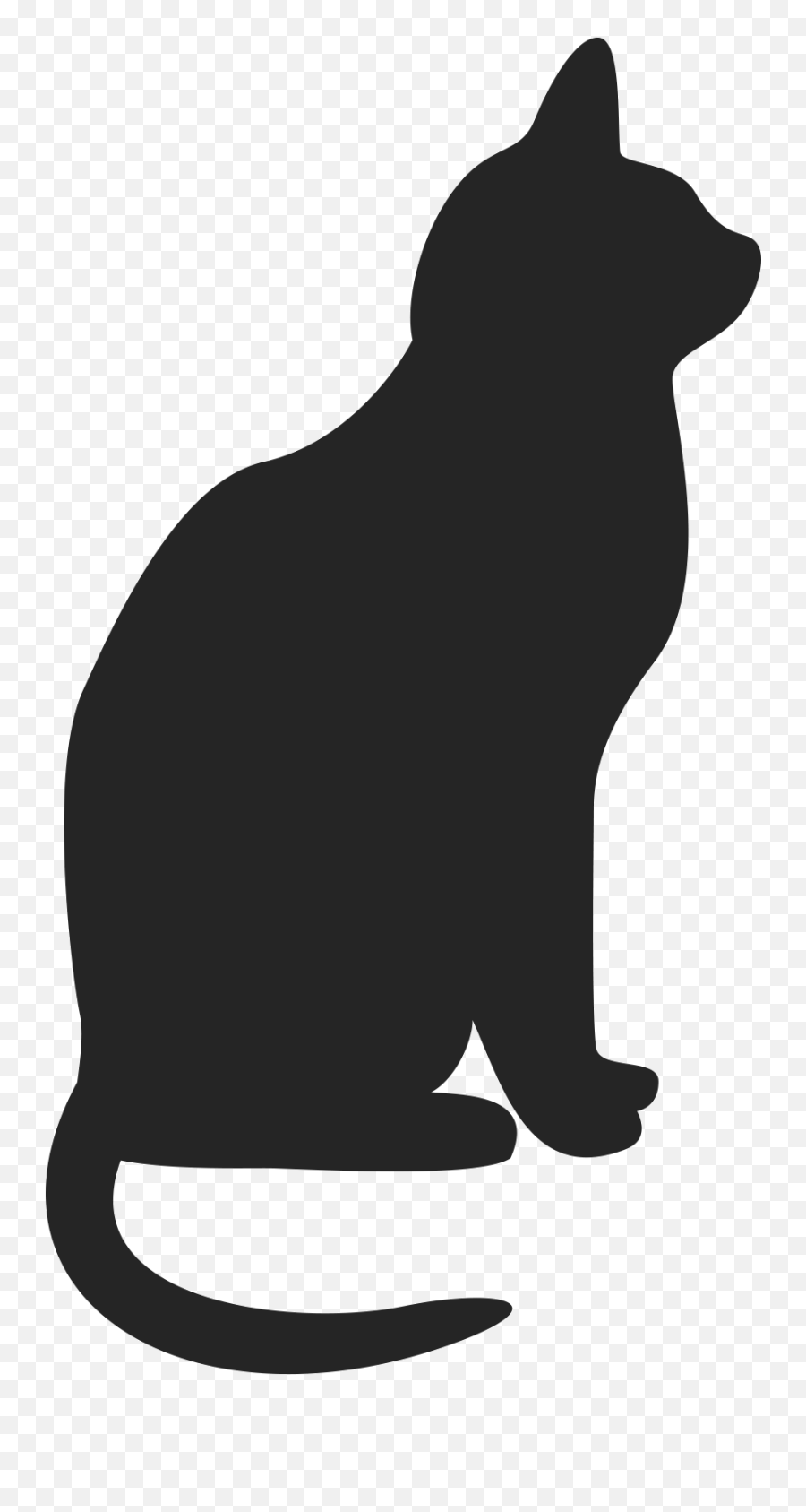 Vector Cat Clipart Png - Black Cat Silhouette,Funny Cat Png