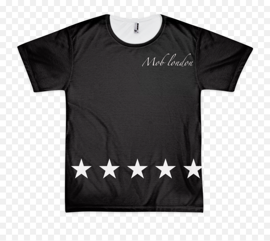 Black T Shirt White Stars Mb Logo - T Shirt Warrior Gym Png,Mb Logo