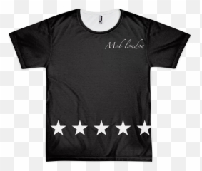 Black T Shirt White Stars Mb Logo - T Shirt Warrior Gym Png,Mb Logo