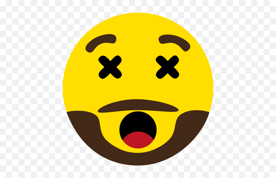 Beard Dead Emoji Face Icon - Dead Emojis Png,Dead Emoji Png