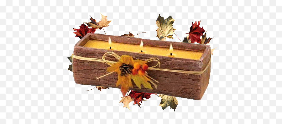 Animated Autumn Leaves Fall Candle Gif - Animated Autumn Candle Gifs Png,Falling Leaves Gif Transparent