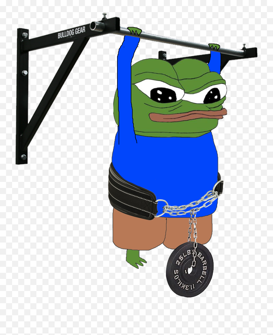 Donu0027t Forget To Exercise Frens - Gym Pepe Transparent Apu Apustaja Pull Ups Png,Pepe Transparent