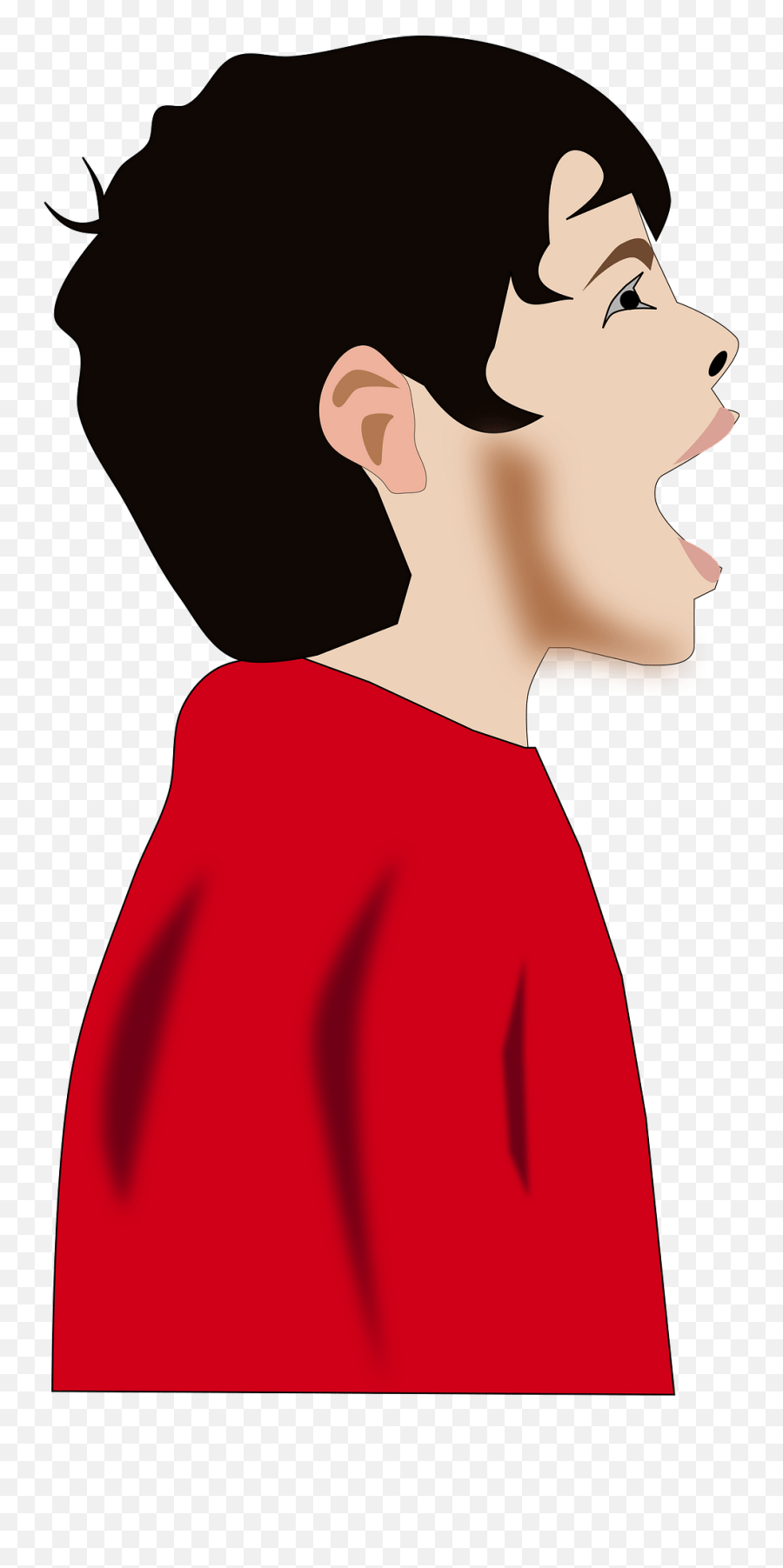 Clipart - Cartoon Image Of Neck For Kids Png,Yelling Png