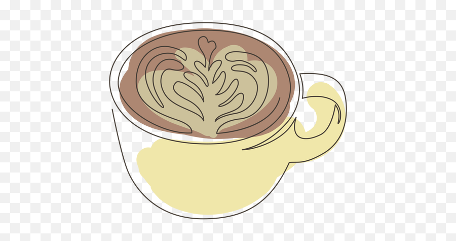 Latte Art Coffee Cup Stroke - Transparent Png U0026 Svg Vector File Cup,Coffee Cup Clipart Png