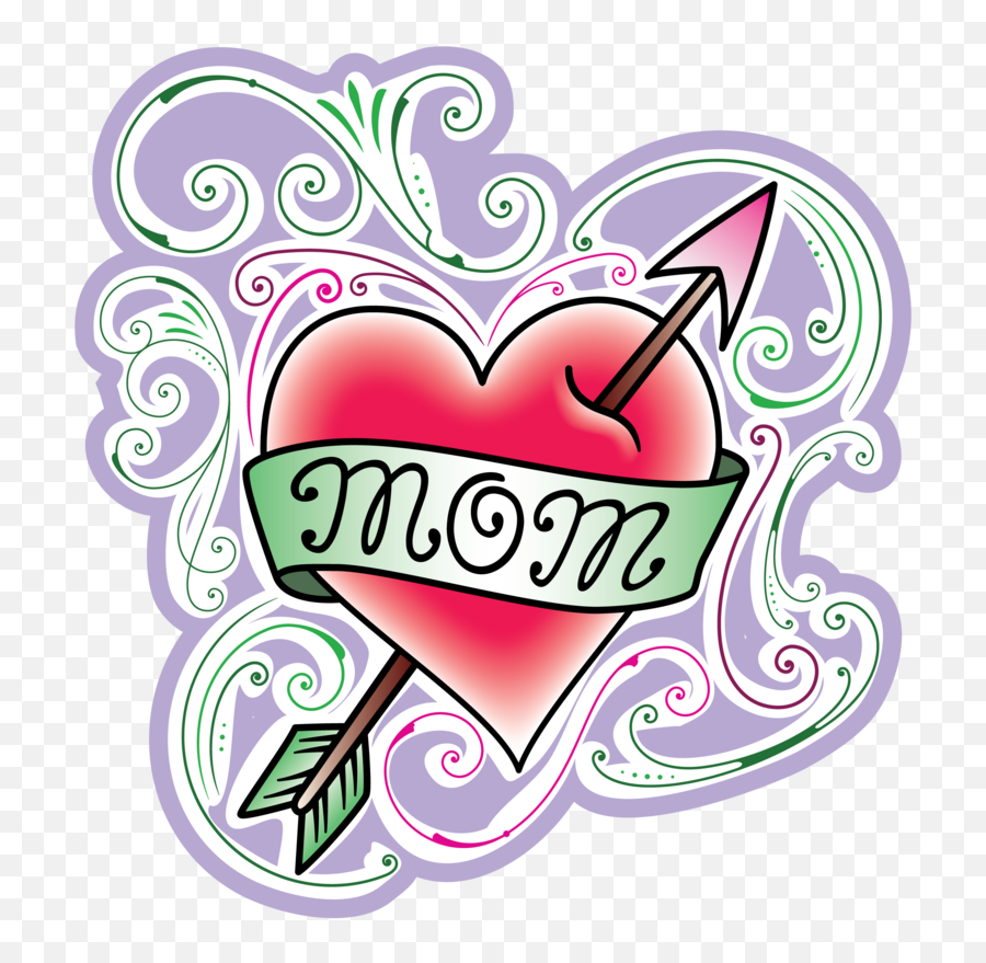 Mom Heart Tattoo - Red Handed Fpg Wheelchairwalker Bag Heart Png,Mom Tattoo Png