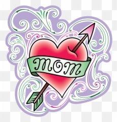 Mom Heart Tattoo - Red Handed Fpg Wheelchairwalker Bag Heart Png,Mom Tattoo Png