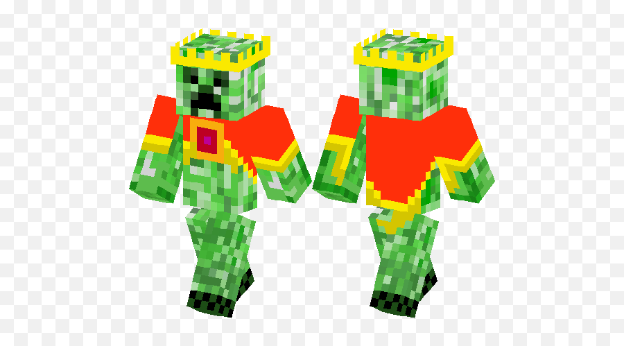 Creeper King Minecraft Skin Hub - Minecraft Boy And Girl Skins Png,Minecraft Creeper Transparent